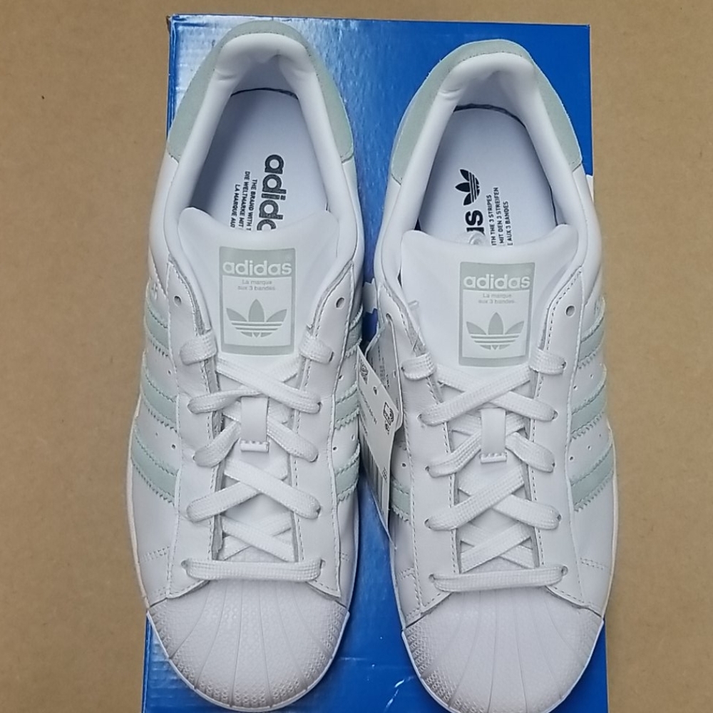Adidas Superstar Vapor Green Stripes Women's Shoes - Picture 7 of 12